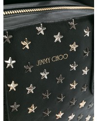 schwarze beschlagene Leder Umhängetasche von Jimmy Choo