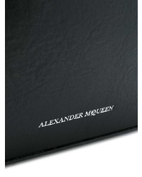 schwarze beschlagene Leder Umhängetasche von Alexander McQueen