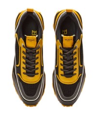 schwarze beschlagene niedrige Sneakers von Balmain