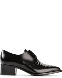 schwarze beschlagene Oxford Schuhe