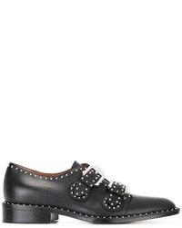 schwarze beschlagene Oxford Schuhe von Givenchy