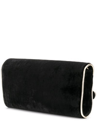 schwarze beschlagene Samt Clutch von Just Cavalli