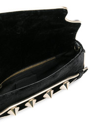 schwarze beschlagene Samt Clutch von Just Cavalli