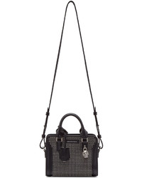 schwarze beschlagene Shopper Tasche aus Leder von Alexander McQueen