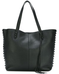 schwarze beschlagene Shopper Tasche aus Leder von Rebecca Minkoff