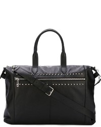 schwarze beschlagene Shopper Tasche aus Leder von Saint Laurent