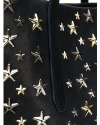 schwarze beschlagene Shopper Tasche aus Leder von Jimmy Choo