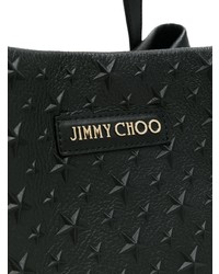 schwarze beschlagene Shopper Tasche aus Leder von Jimmy Choo
