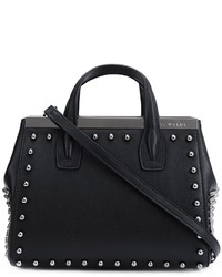 schwarze beschlagene Shopper Tasche aus Leder von Thomas Wylde