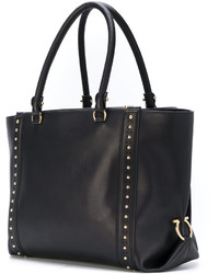 schwarze beschlagene Shopper Tasche von Salvatore Ferragamo