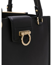 schwarze beschlagene Shopper Tasche von Salvatore Ferragamo