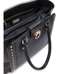 schwarze beschlagene Shopper Tasche von Salvatore Ferragamo