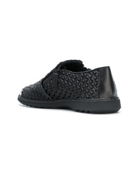 schwarze beschlagene Slip-On Sneakers aus Leder von Giuseppe Zanotti Design