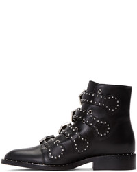 schwarze beschlagene Stiefeletten von Givenchy