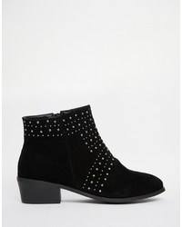 schwarze beschlagene Stiefeletten von Daisy Street