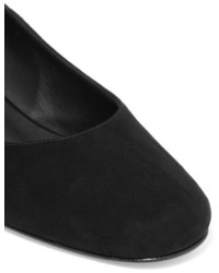 schwarze beschlagene Wildleder Pumps von Saint Laurent