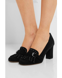 schwarze beschlagene Wildleder Pumps von Tabitha Simmons