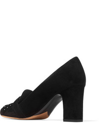 schwarze beschlagene Wildleder Pumps von Tabitha Simmons