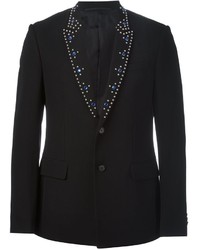 schwarze beschlagene Wolljacke von Givenchy