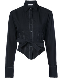 schwarze bestickte Bluse von Tome