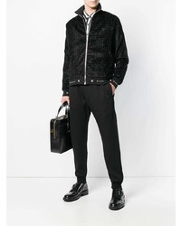 schwarze bestickte Bomberjacke von Givenchy