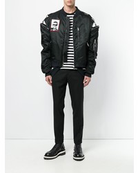 schwarze bestickte Bomberjacke von Icosae
