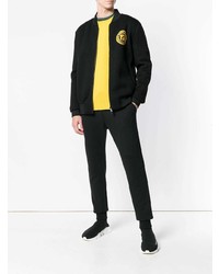 schwarze bestickte Bomberjacke von Fendi