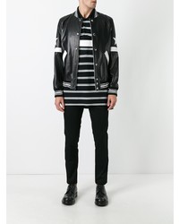 schwarze bestickte Bomberjacke von Givenchy