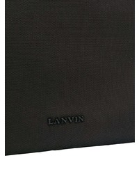 schwarze bestickte Clutch Handtasche von Lanvin