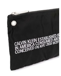 schwarze bestickte Clutch Handtasche von Calvin Klein 205W39nyc