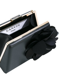 schwarze bestickte Clutch von Lanvin