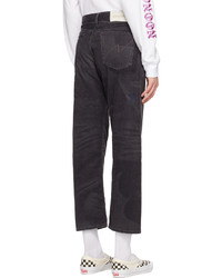 schwarze bestickte Cord Chinohose von Neighborhood