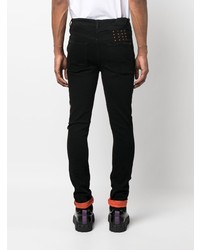 schwarze bestickte enge Jeans von Ksubi