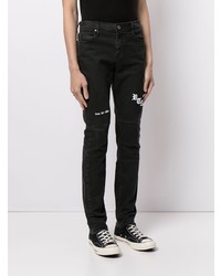 schwarze bestickte enge Jeans von RtA