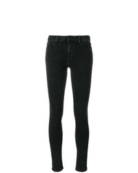 schwarze bestickte enge Jeans von Off-White