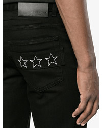 schwarze bestickte enge Jeans von Givenchy