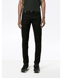 schwarze bestickte enge Jeans von Givenchy