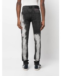 schwarze bestickte enge Jeans von Ksubi