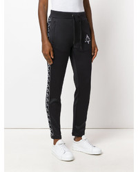 schwarze bestickte Hose von Marcelo Burlon County of Milan