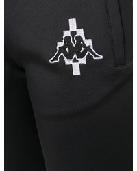 schwarze bestickte Hose von Marcelo Burlon County of Milan