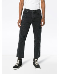 schwarze bestickte Jeans von Ksubi