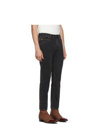 schwarze bestickte Jeans von Gucci