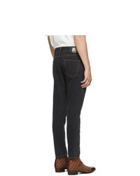 schwarze bestickte Jeans von Gucci