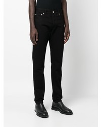 schwarze bestickte Jeans von Alexander McQueen