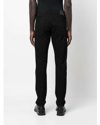 schwarze bestickte Jeans von Alexander McQueen