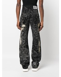 schwarze bestickte Jeans von Who Decides War