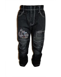 schwarze bestickte Jeans von Family Trends
