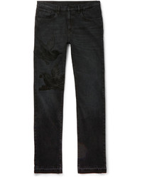 schwarze bestickte Jeans von Gucci
