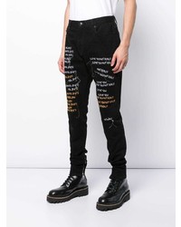 schwarze bestickte Jeans von Haculla