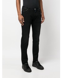 schwarze bestickte Jeans von Jacob Cohen